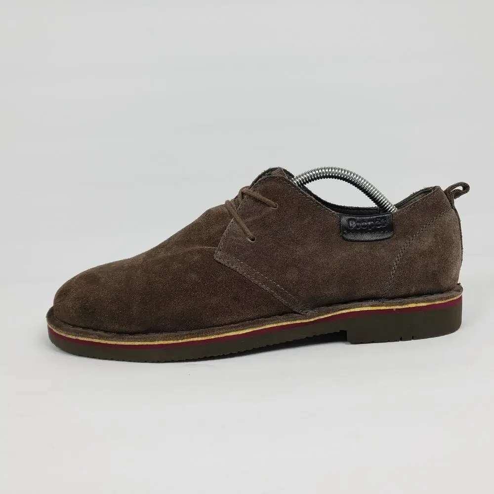 Propet Finn Mens Size 10 3E Wide Brown Suede Formal Dress Oxford Shoes MCX022S